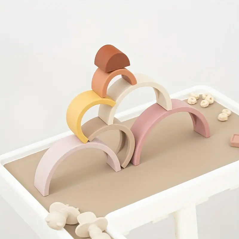 0662920c-35ec-41bf-8525-1e6bddbcd67b Παιχνίδι στοίβαξης από σιλικόνη Ουράνιο Τόξο - Image 4