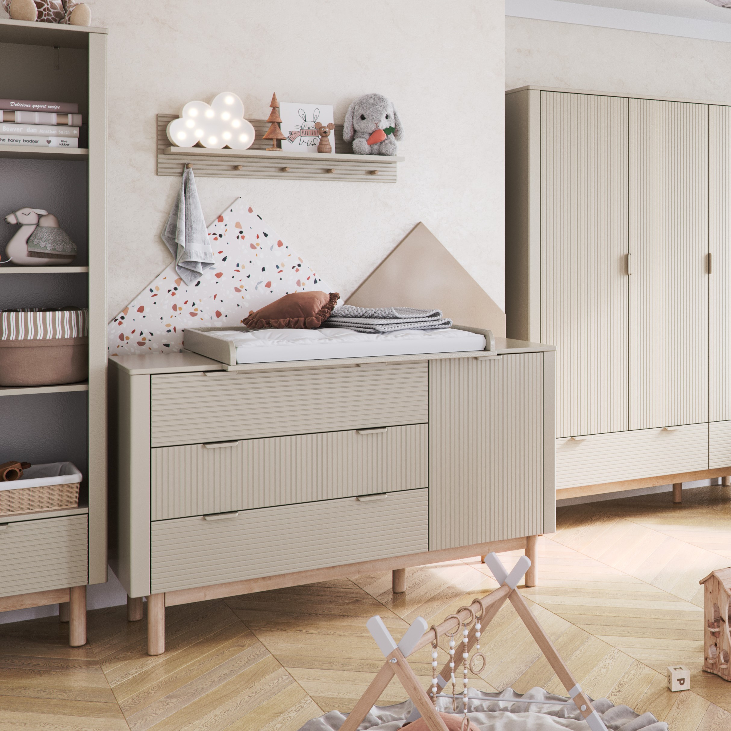 Miloo_champagne_syrtariera Βρεφική συρταριέρα Miloo XL - Image 6