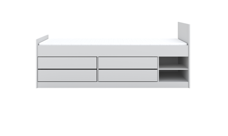 QYV-iYDA Leon κρεβάτι με συρτάρια και ράφια - Image 3