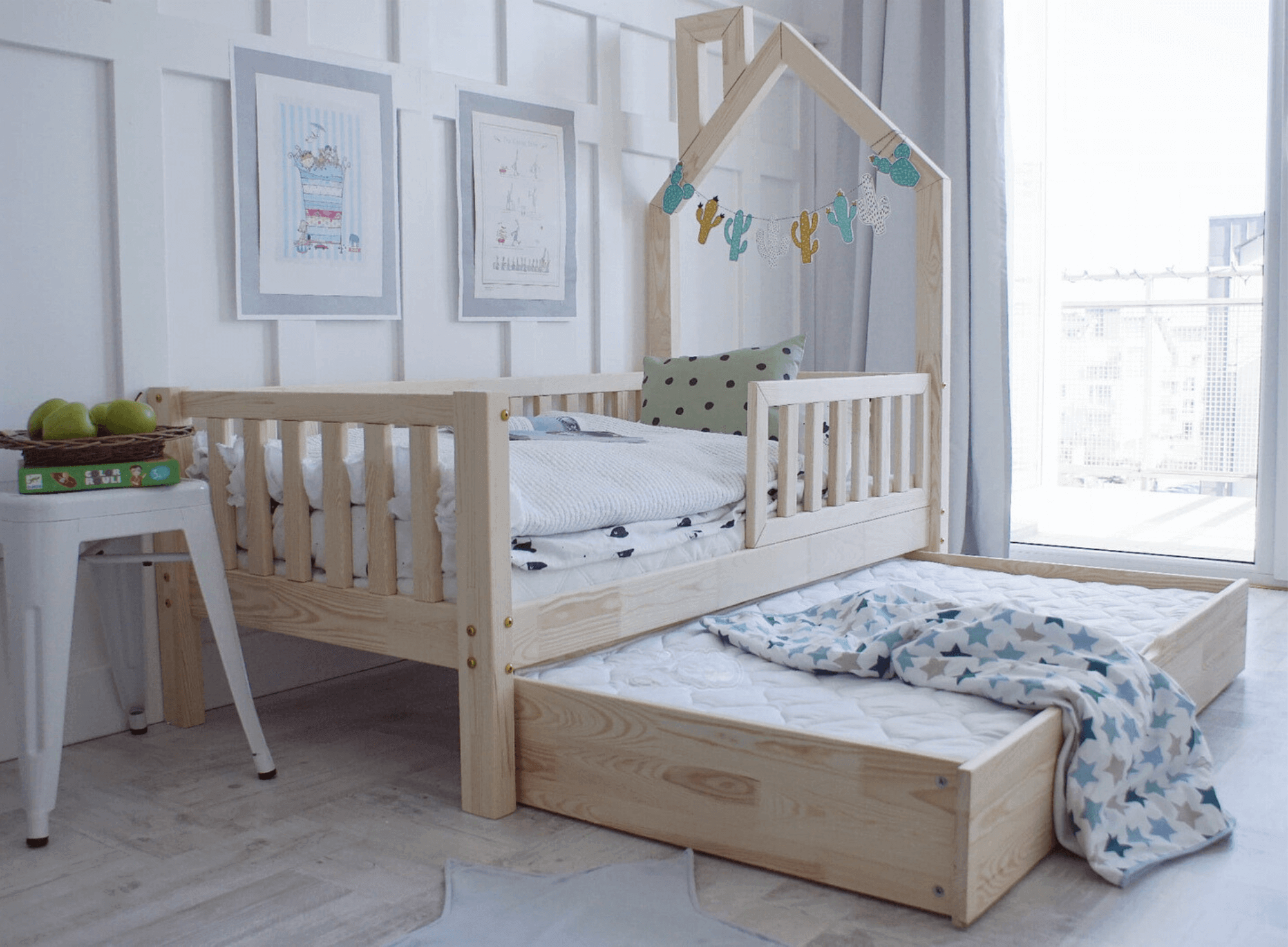 Untitled (28.575 x 15 cm) (1) (1) (1) Mali Plus with fence rail με συρτάρι / δεύτερο κρεβάτι - Image 4