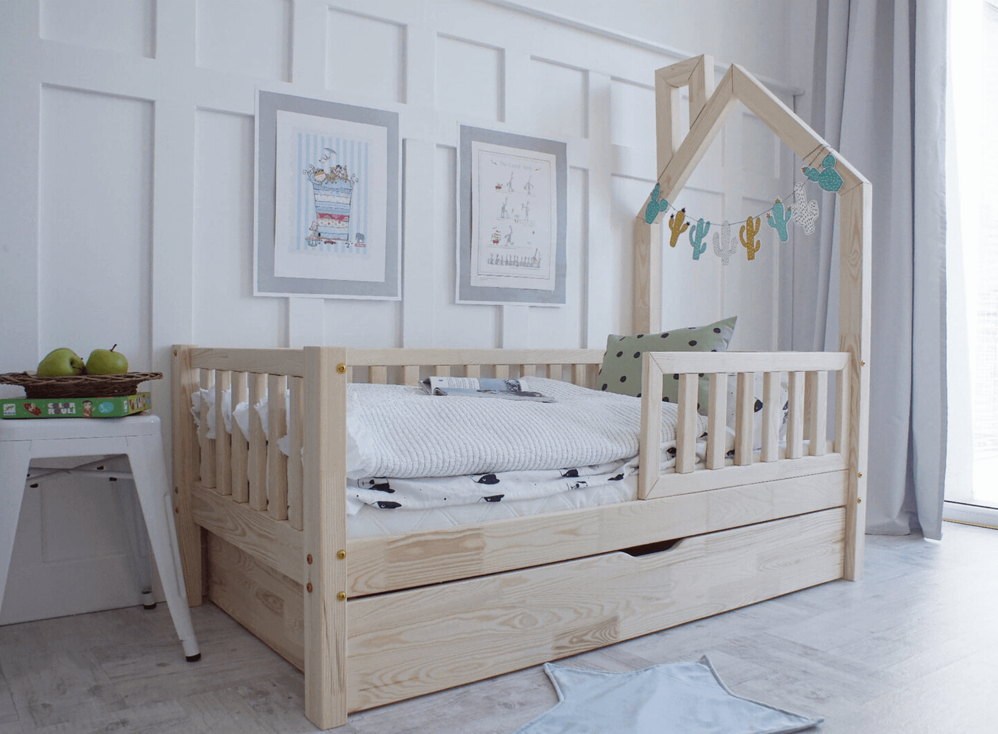 Untitled (28.575 x 15 cm) (5) (1) Mali Plus with fence rail με συρτάρι / δεύτερο κρεβάτι - Image 1