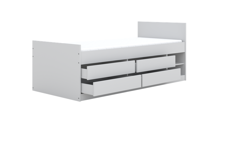 gXI47zTQ Leon κρεβάτι με συρτάρια και ράφια - Image 4