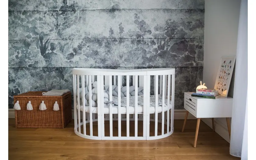 kounia 7 se 1 lefki Κούνια Oval 7 σε 1 White με δώρο το στρώμα - Image 5