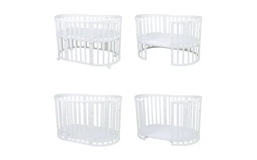 kounia 7 se 1 lefki Κούνια Oval 7 σε 1 White με δώρο το στρώμα - Image 3