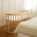 Κούνια 7 σε 1 Oval φυσικό ξύλο με δώρο στρώμα - Image 12