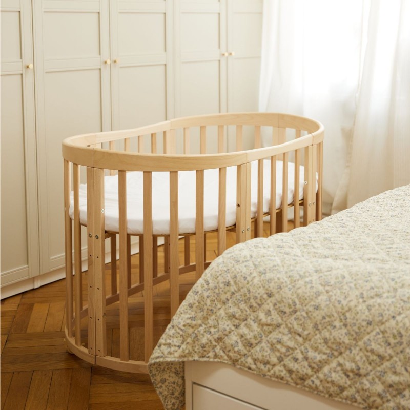 oval kounia 7 se 1 Κούνια 7 σε 1 Oval φυσικό ξύλο με δώρο στρώμα - Image 12