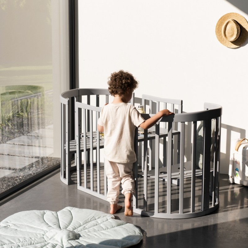 oval kounia 7 se 1 xwris rodakia Κούνια Oval 7 σε 1 Grey με δώρο το στρώμα - Image 7