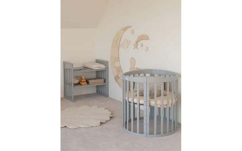 oval kounia 7 se 1 gkri Κούνια Oval 7 σε 1 Grey με δώρο το στρώμα - Image 4