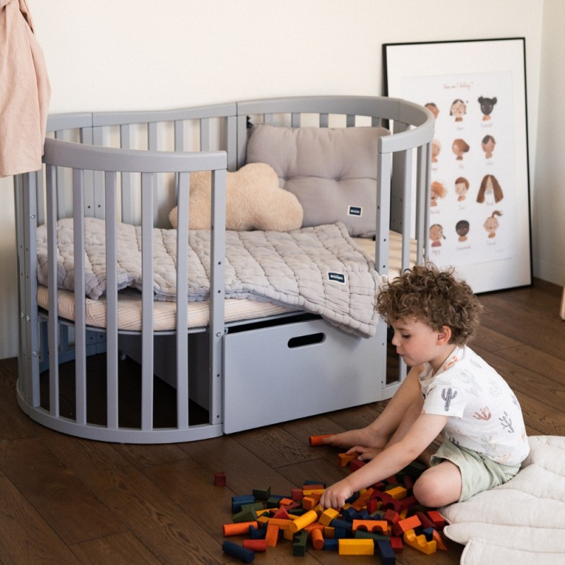 oval kounia 7 se 1 me syrtari Κούνια Oval 7 σε 1 Grey με δώρο το στρώμα - Image 6