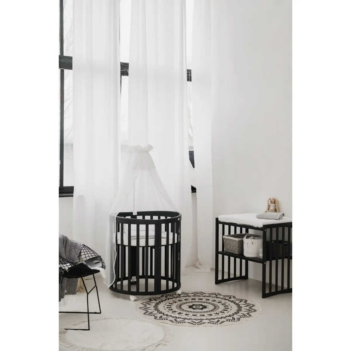 kounia 7 se 1 Graphite Κούνια Oval 7 σε 1 Graphite με δώρο το στρώμα - Image 5