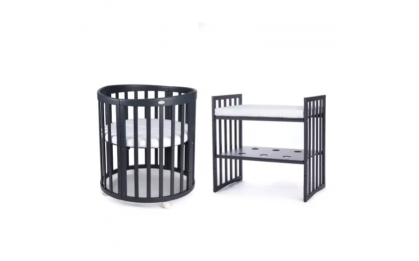 kounia 7 se 1 Graphite Κούνια Oval 7 σε 1 Graphite με δώρο το στρώμα - Image 4