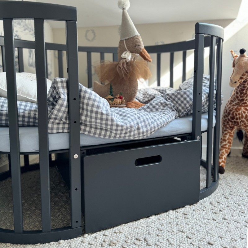 kounia 7 se 1 Graphite syrtari Κούνια Oval 7 σε 1 Graphite με δώρο το στρώμα - Image 6