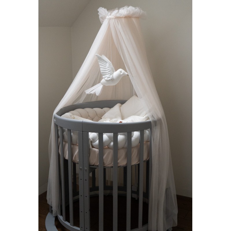 tiulowy-baldachim-do-lozeczka-rose-stelaz-na-baldachim- (4) Τούλινη Canopy Champagne + βάση - Image 9