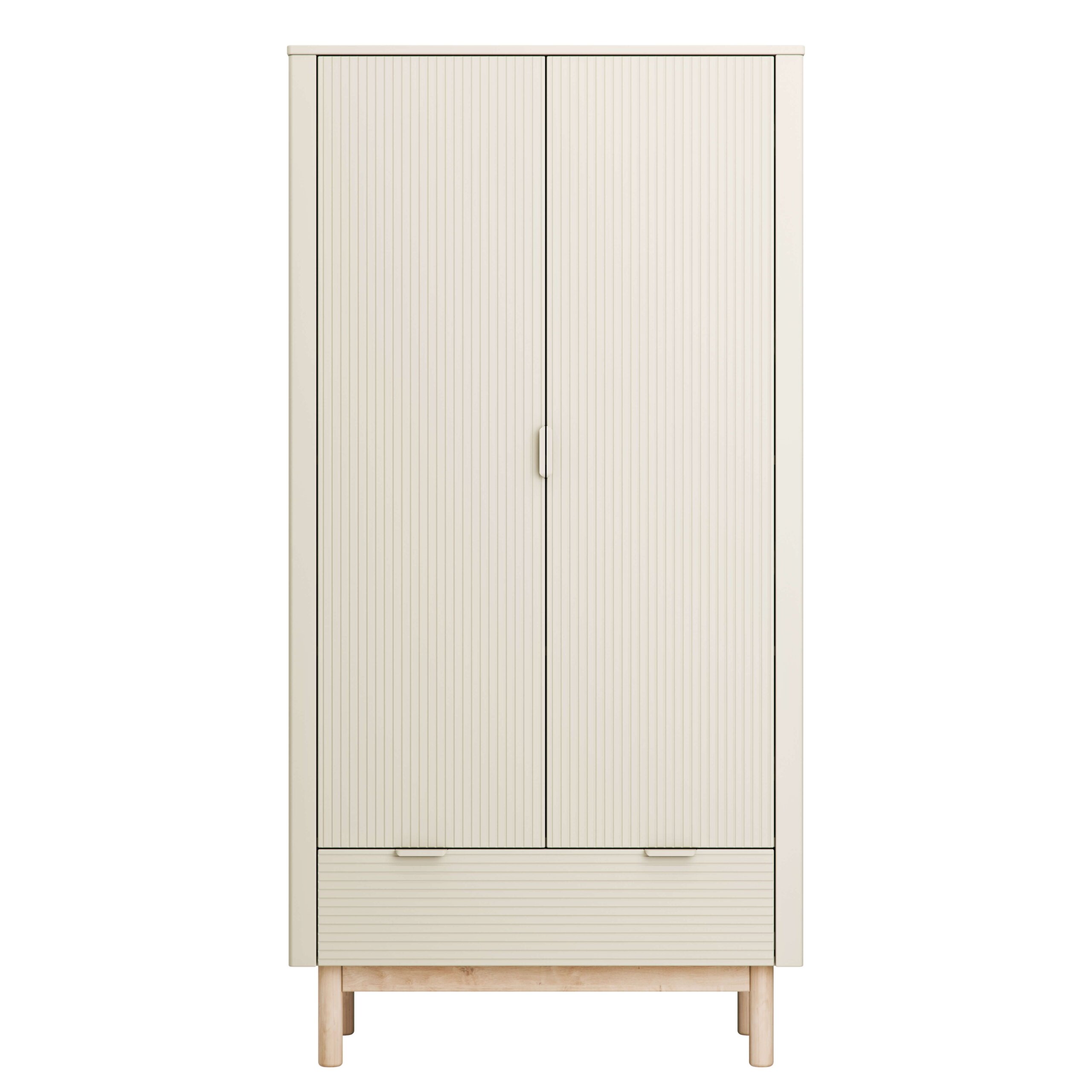 white-Miloo_2door-wardrobe_champagne_2-scaled Δίφυλλη ντουλάπα Miloo Λευκή - Image 2