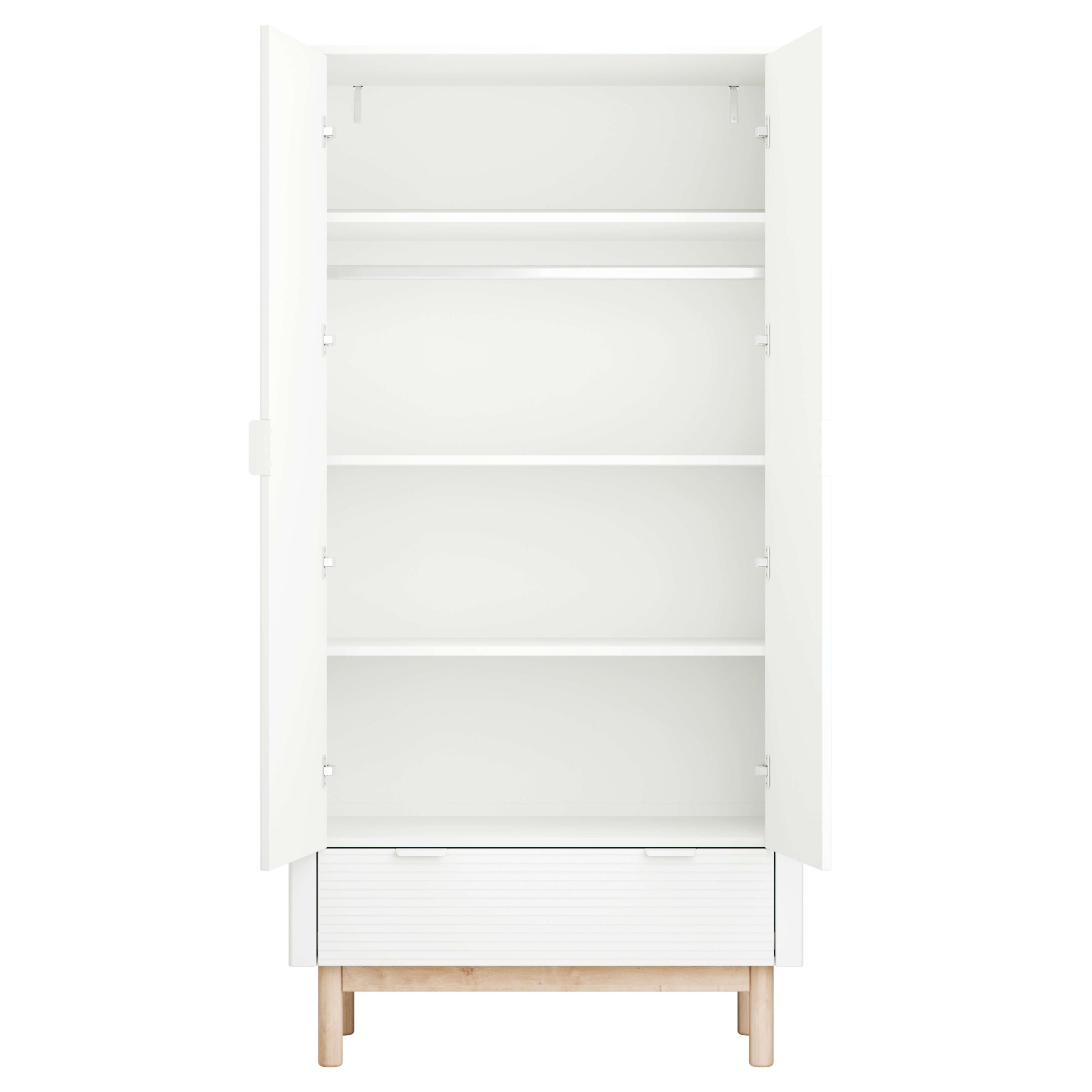 white-Miloo_2door-wardrobe_white_3-scaled Δίφυλλη ντουλάπα Miloo Λευκή - Image 7