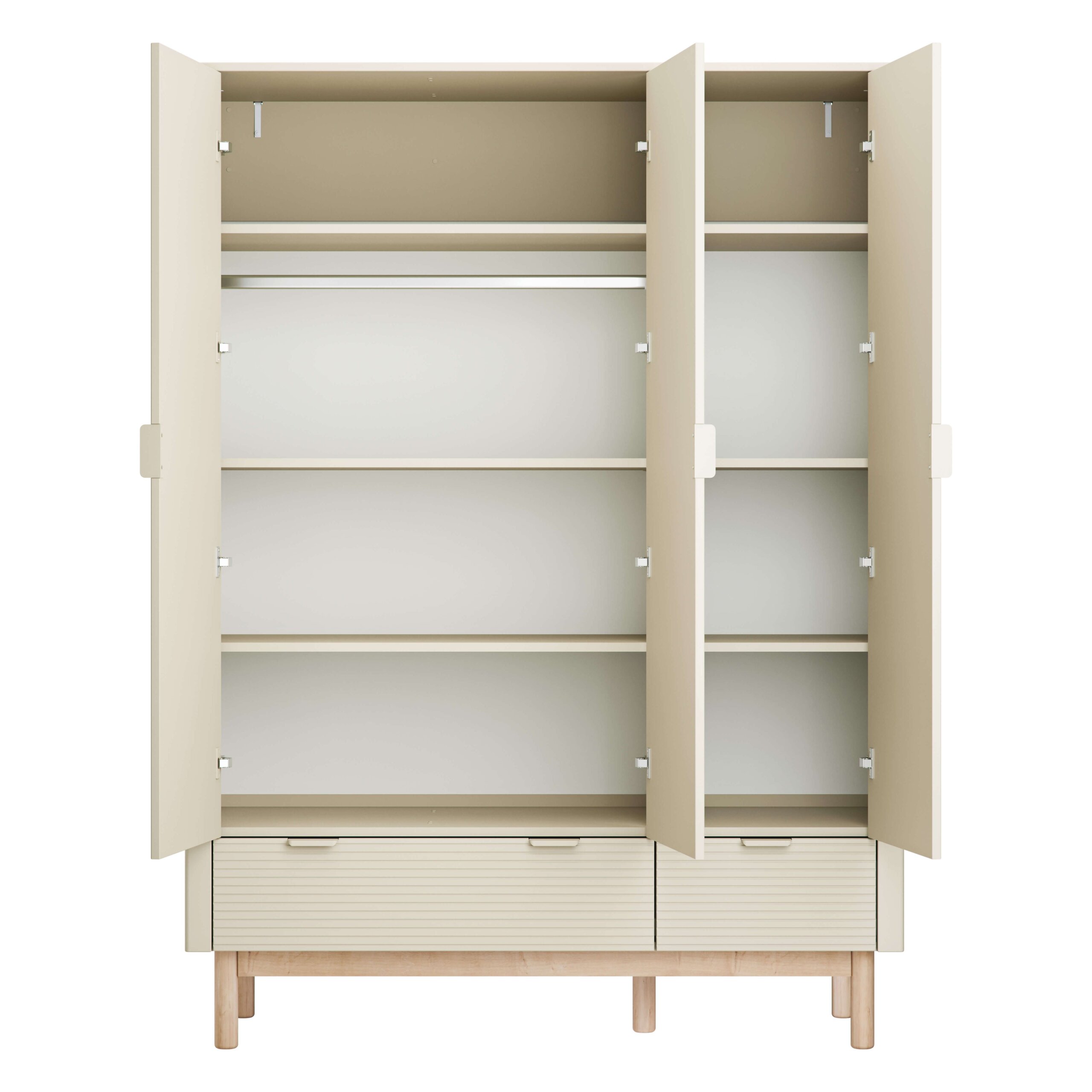 white-Miloo_3door-wardrobe_champagne_3-scaled Τρίφυλλη ντουλάπα Miloo Λευκή - Image 3
