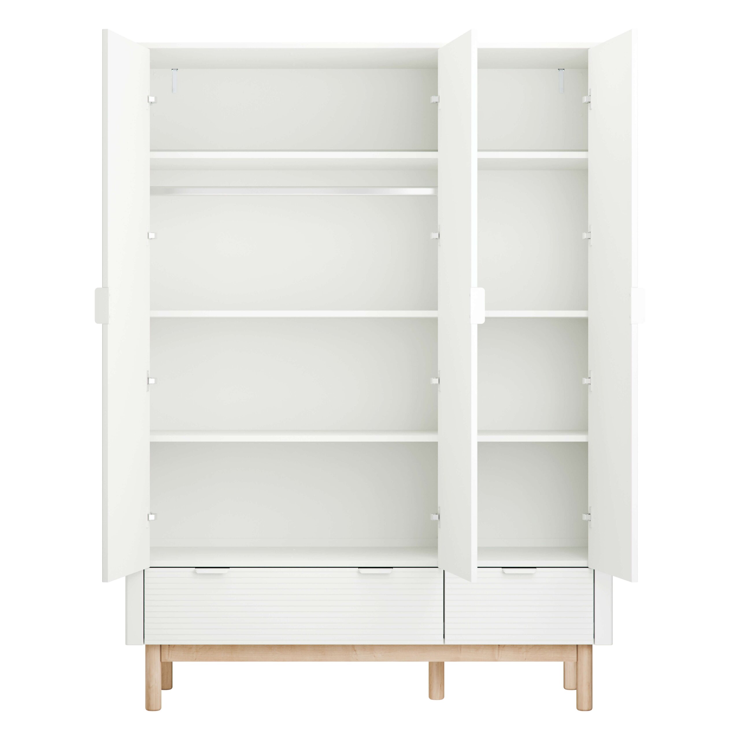 white-Miloo_3door-wardrobe_white_3-scaled Τρίφυλλη ντουλάπα Miloo Λευκή - Image 2