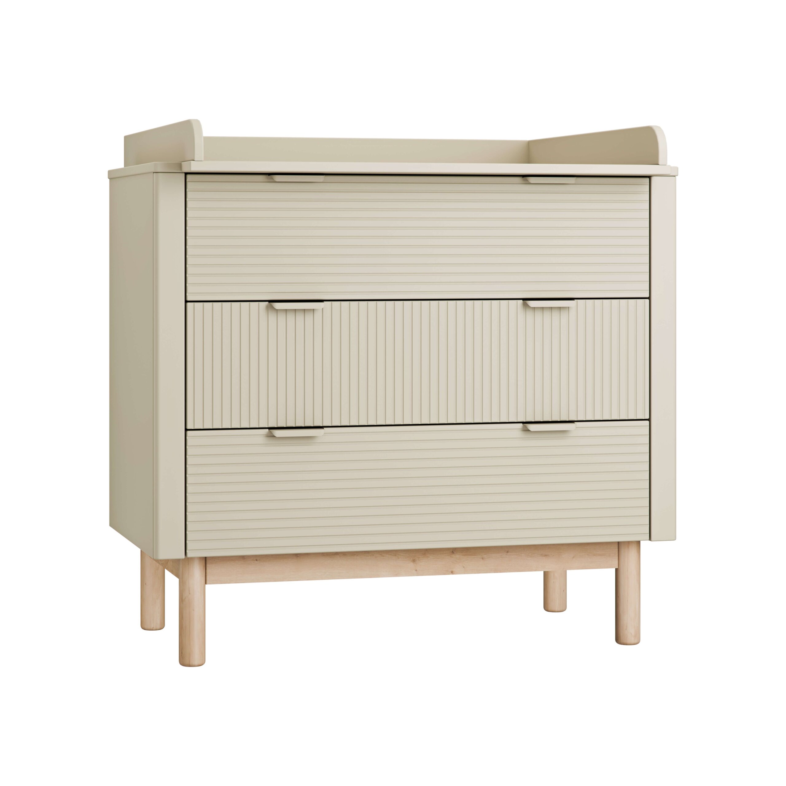 white-Miloo_3drawer_chest_champagne Βρεφική συρταριέρα Miloo - Image 1