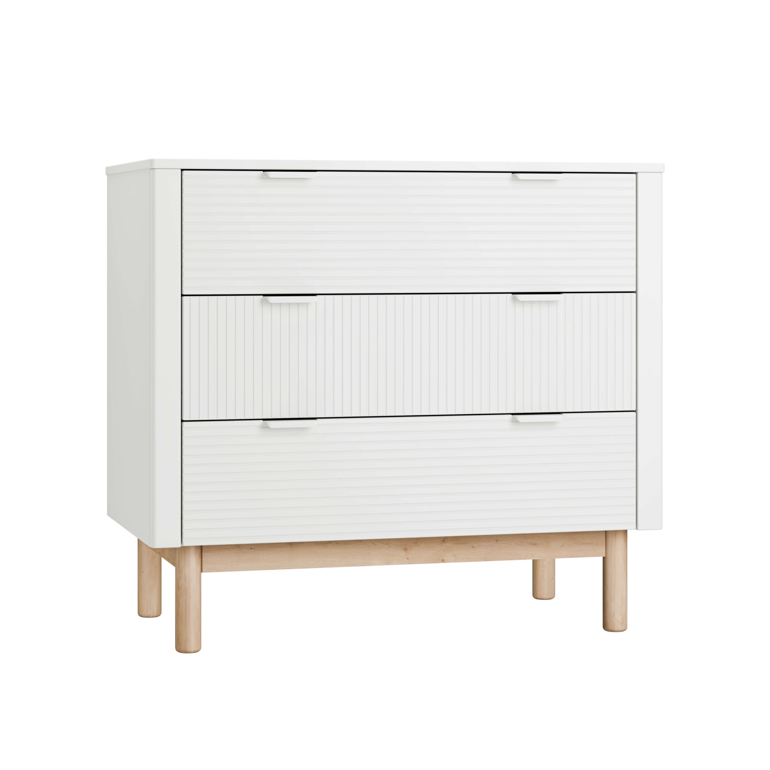 white-Miloo_3drawer_chest_white_1-scaled Βρεφική συρταριέρα Miloo Λευκή - Image 1