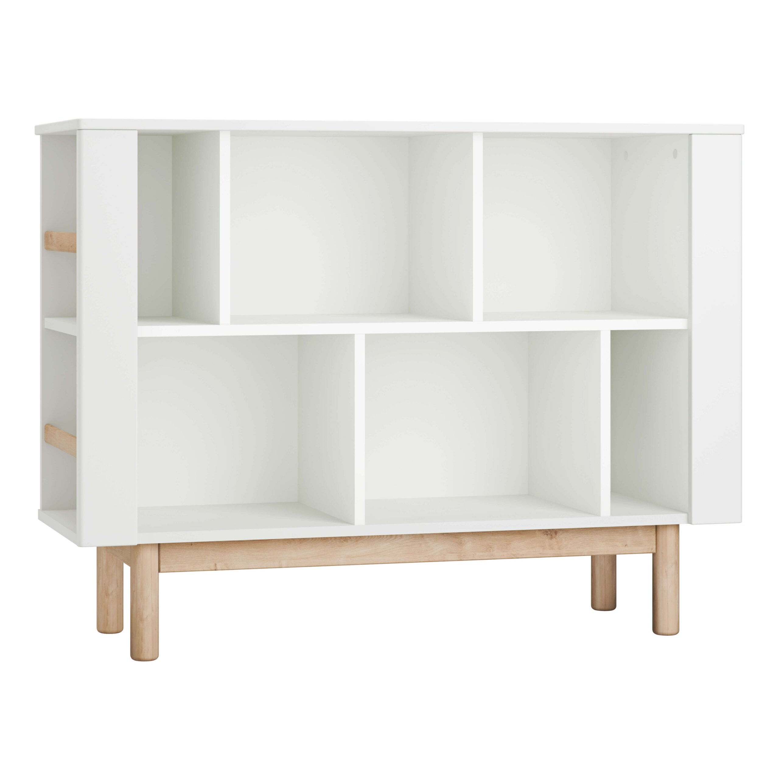 white-Miloo_bookcase_low_white_1-scaled Miloo Βιβλιοθήκη Xαμηλή Λευκή - Image 2