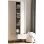 Δίφυλλη ντουλάπα Miloo Λευκή - Image 5