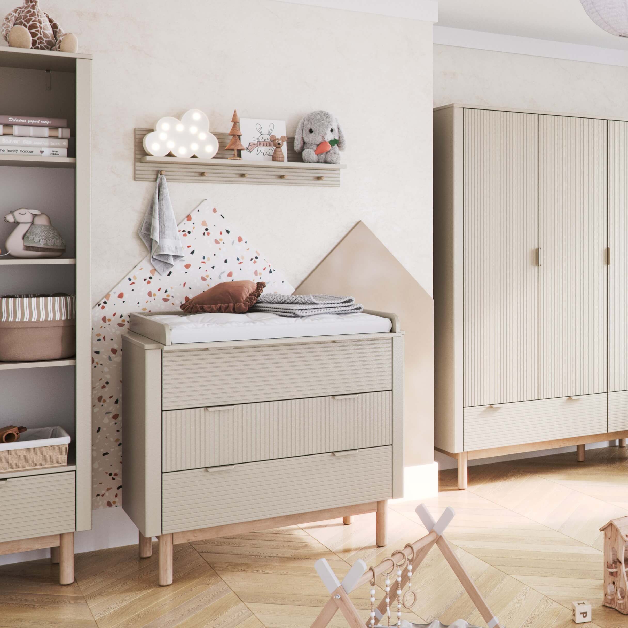 white-Miloo_champagne_4 Βρεφική συρταριέρα Miloo - Image 2