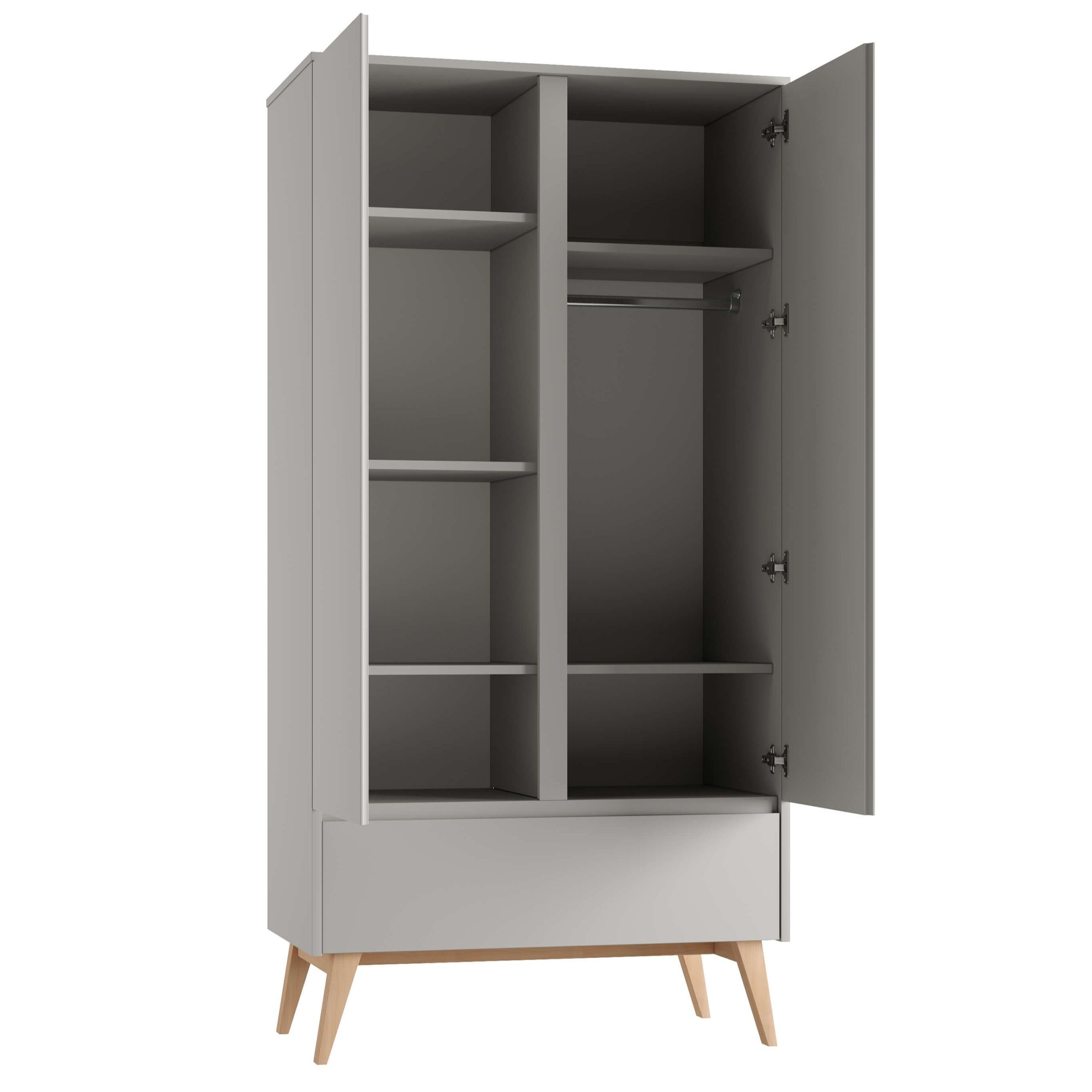 white-Swing_2door-wardrobe_grey_3-scaled Δίφυλλη ντουλάπα SWING - Image 5