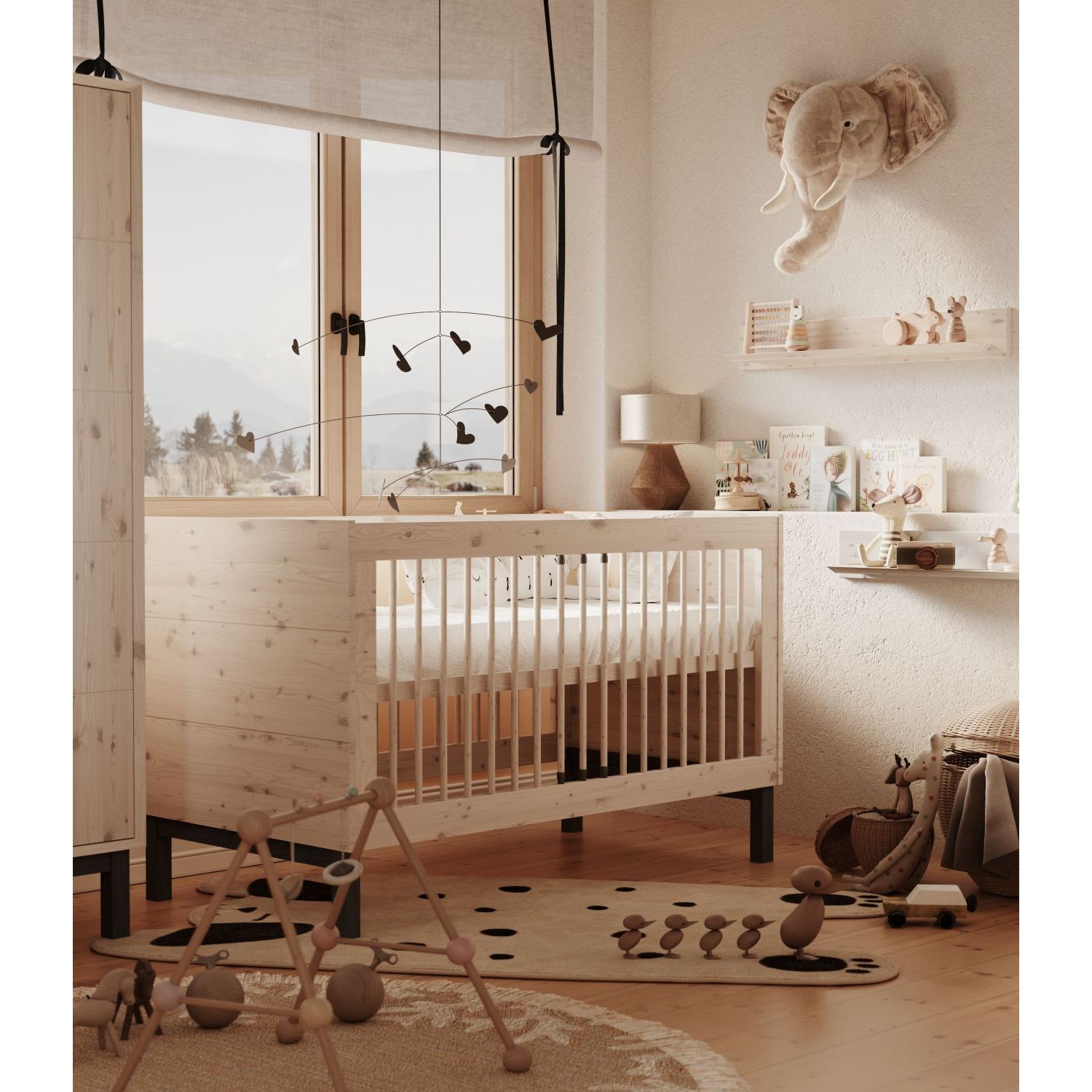 Country kounia krevati Country Βρεφική Κούνια - Κρεβάτι 140x70εκ. - Image 9