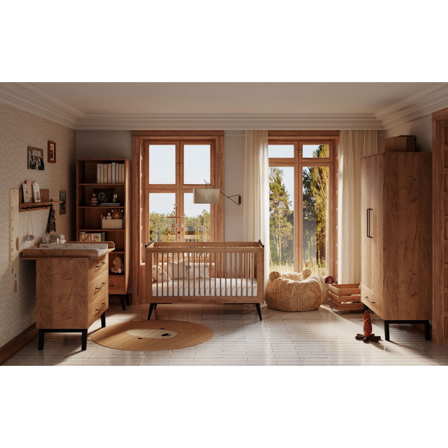 domatio retro Retro Βρεφική Κούνια - Κρεβάτι 140x70εκ. - Image 3