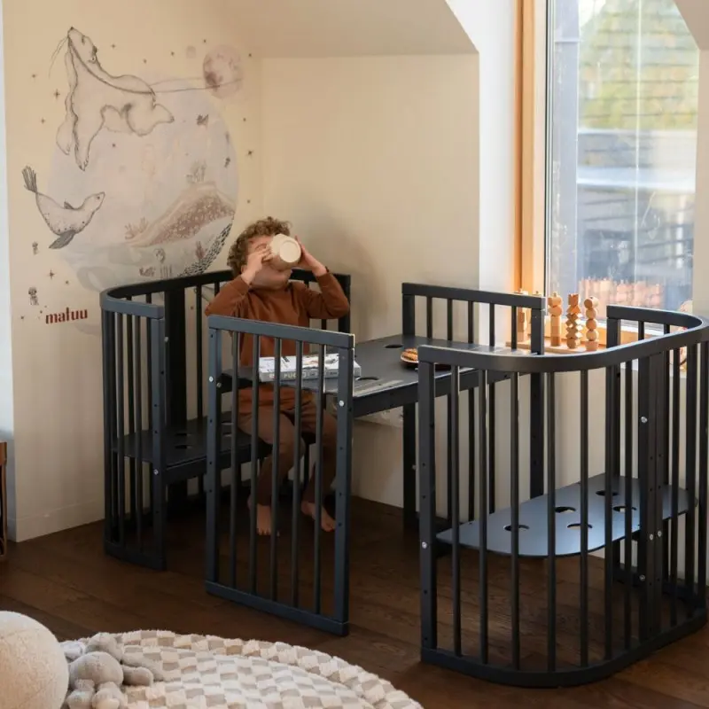 Kounia 7 se 1 graphite karekles trapezi Κούνια 7 σε 1 Graphite με δώρο τo στρώμα - Image 4