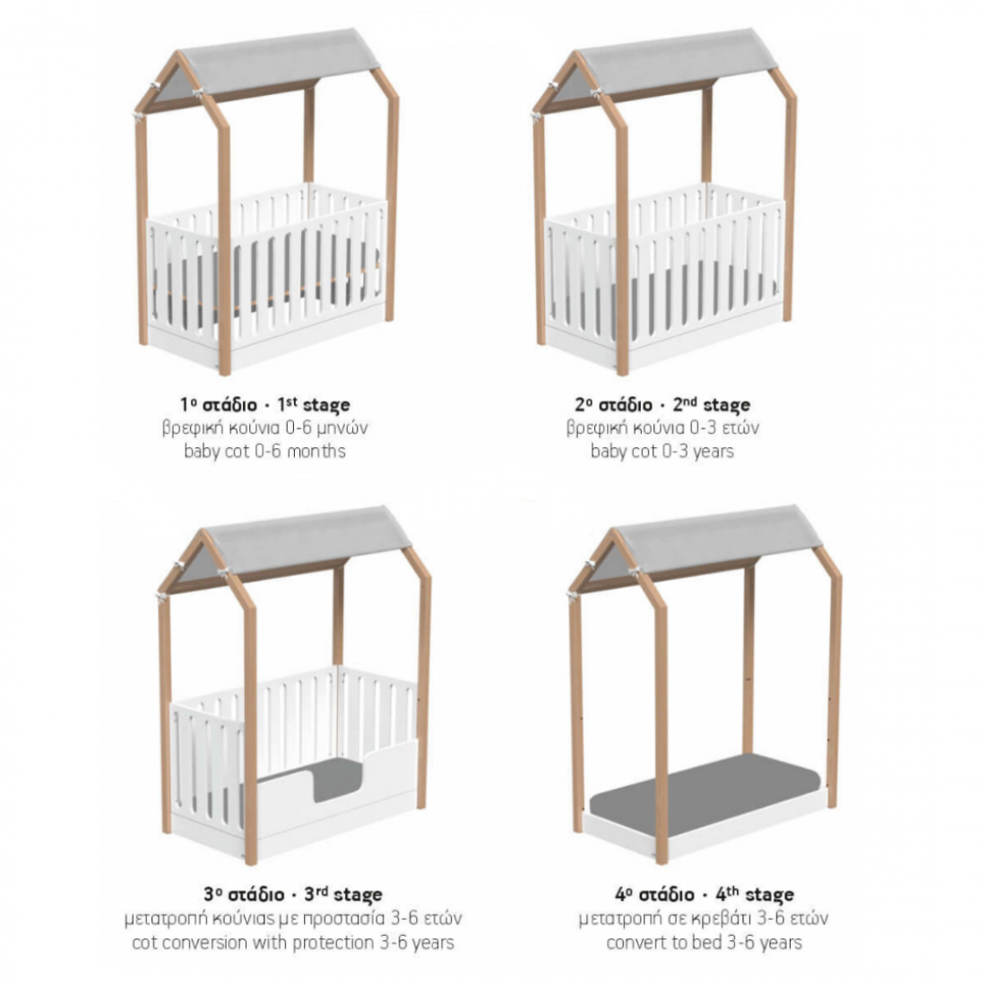 LaMaisonMetatropiTetr-1100x1100 Προ εφηβικό Κρεβάτι Σπιτάκι La Maison - Image 2