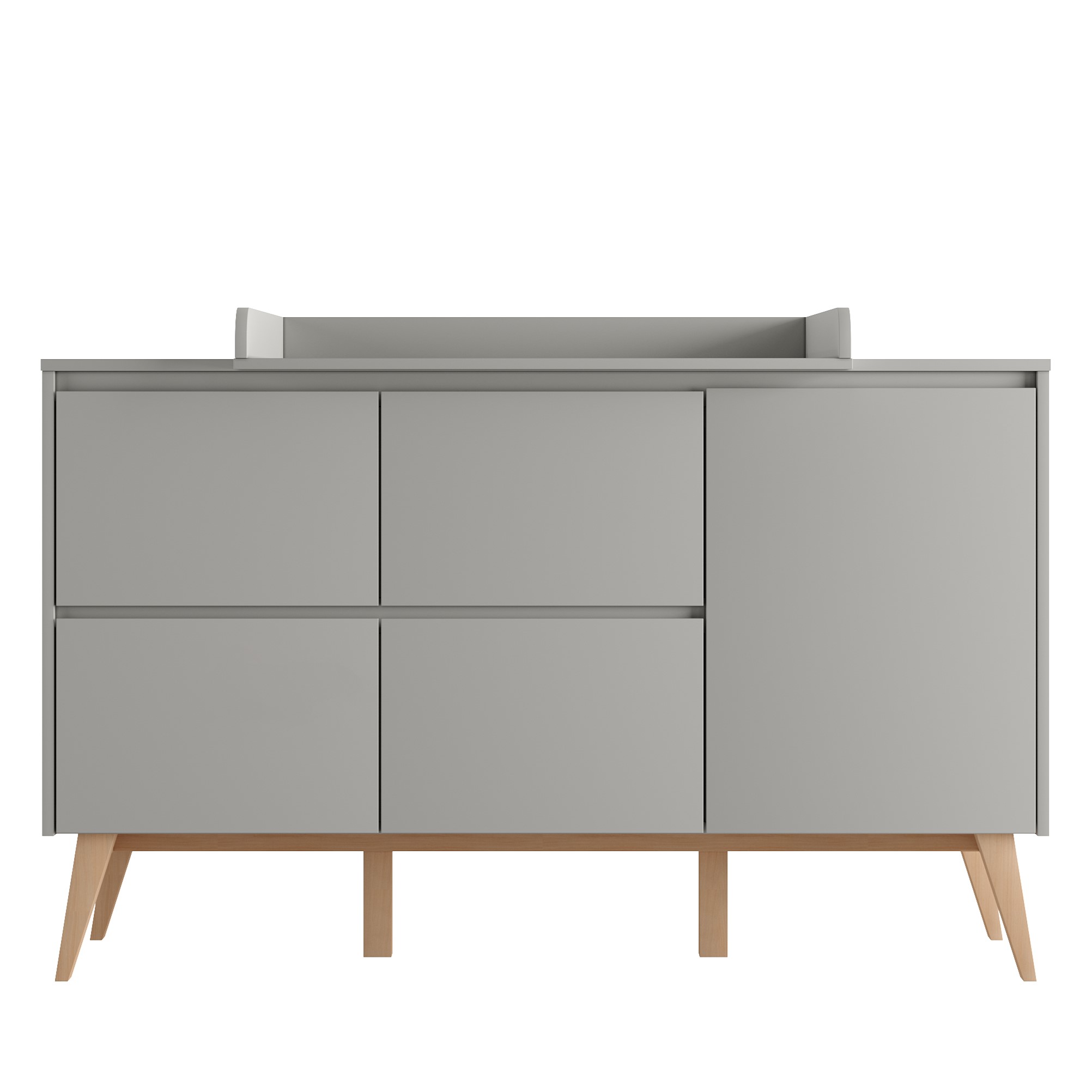Swing_4-drawer1-door_chest_grey_6 Βρεφική συρταριέρα SWING XL - Image 6