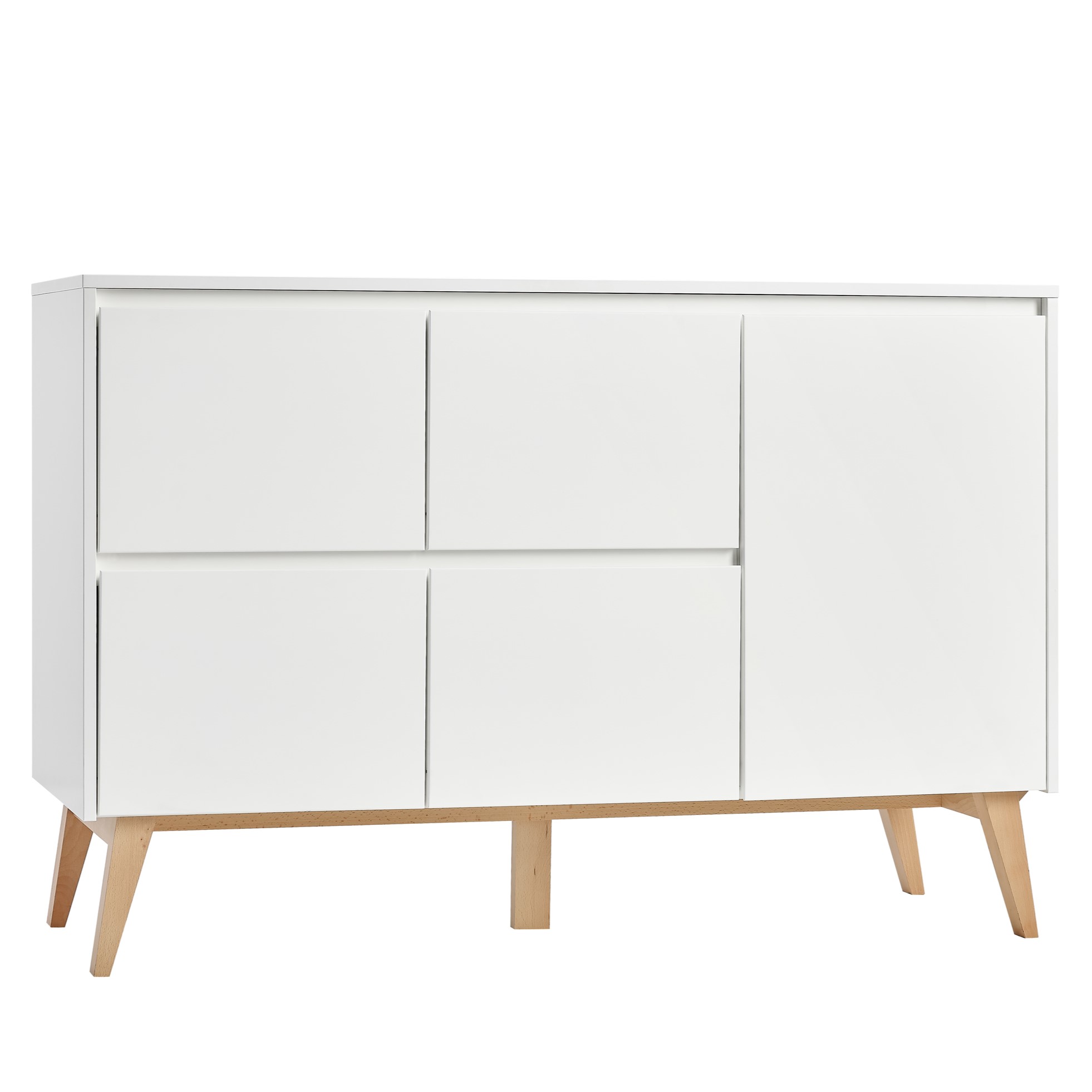 Swing_4-drawer1-door_chest_white_1 Βρεφική συρταριέρα SWING XL - Image 1