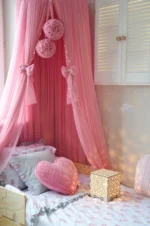 Τούλινο Canopy με πομ πον - Image 9