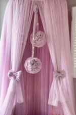 Τούλινο Canopy με πομ πον - Image 5