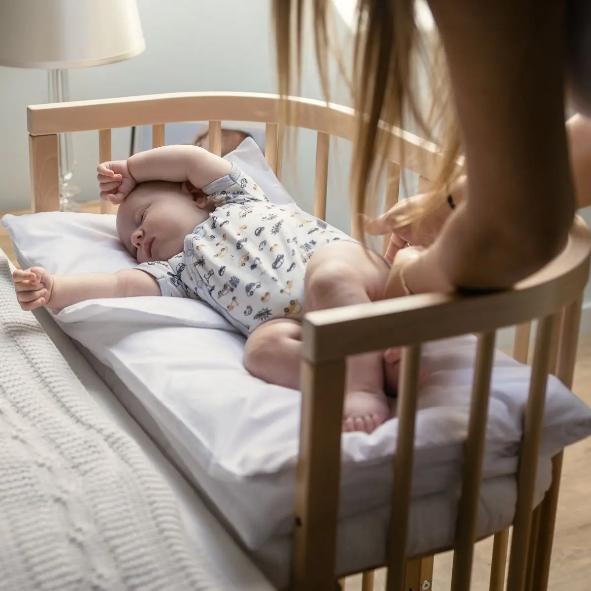 likno 7 se 1 Κούνια 7 σε 1 Φυσικό Ξύλο με δώρο τo στρώμα - Image 2