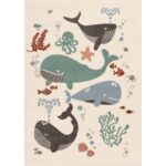 Παιδικό Χαλί Smiling Whales 120x170εκ.