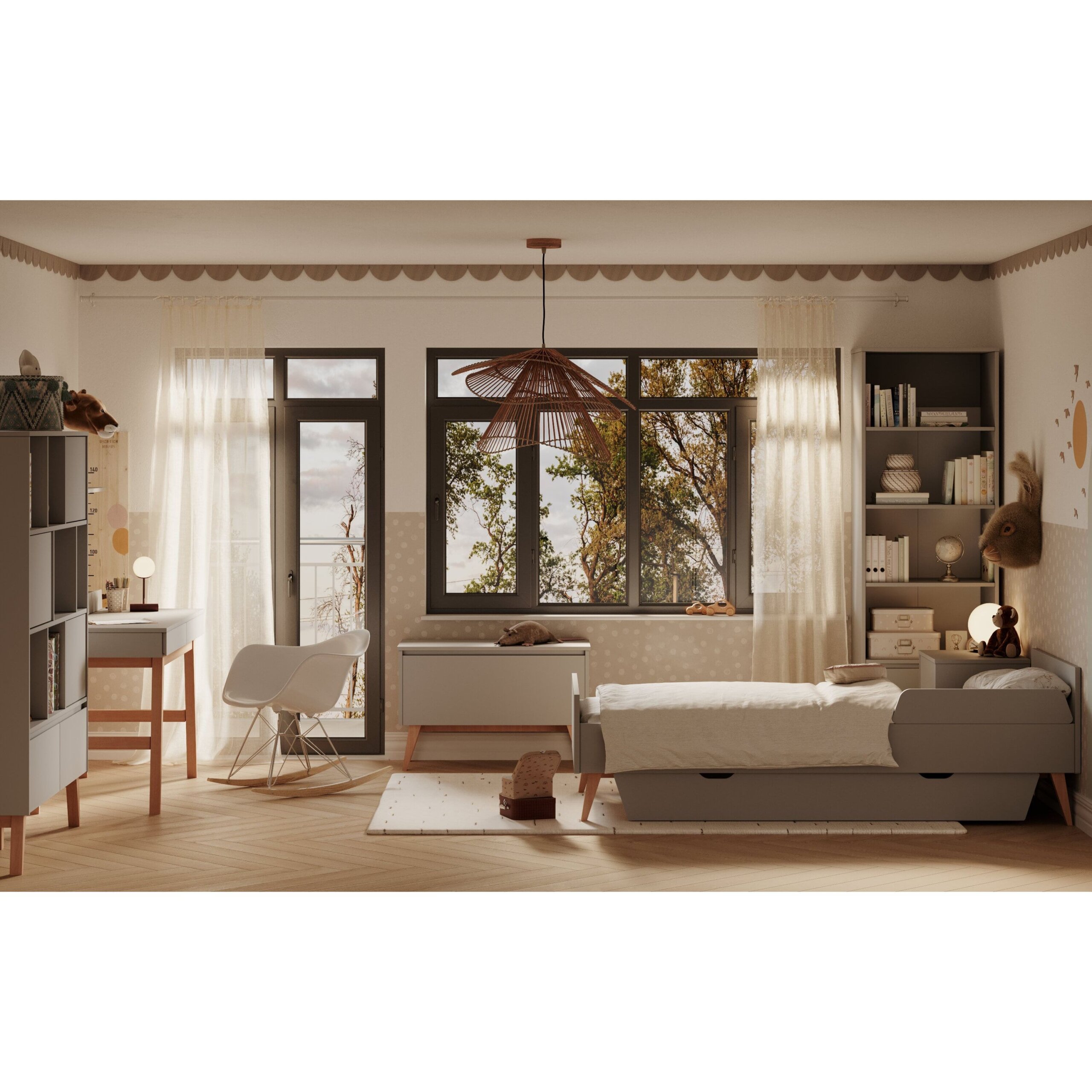 white-Swing_grey_2-scaled Swing Βρεφική Κούνια - Κρεβάτι - Image 3