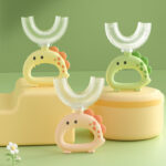 Παιδική οδοντόβουρτσα σε σχήμα U Dino Green - Image 2