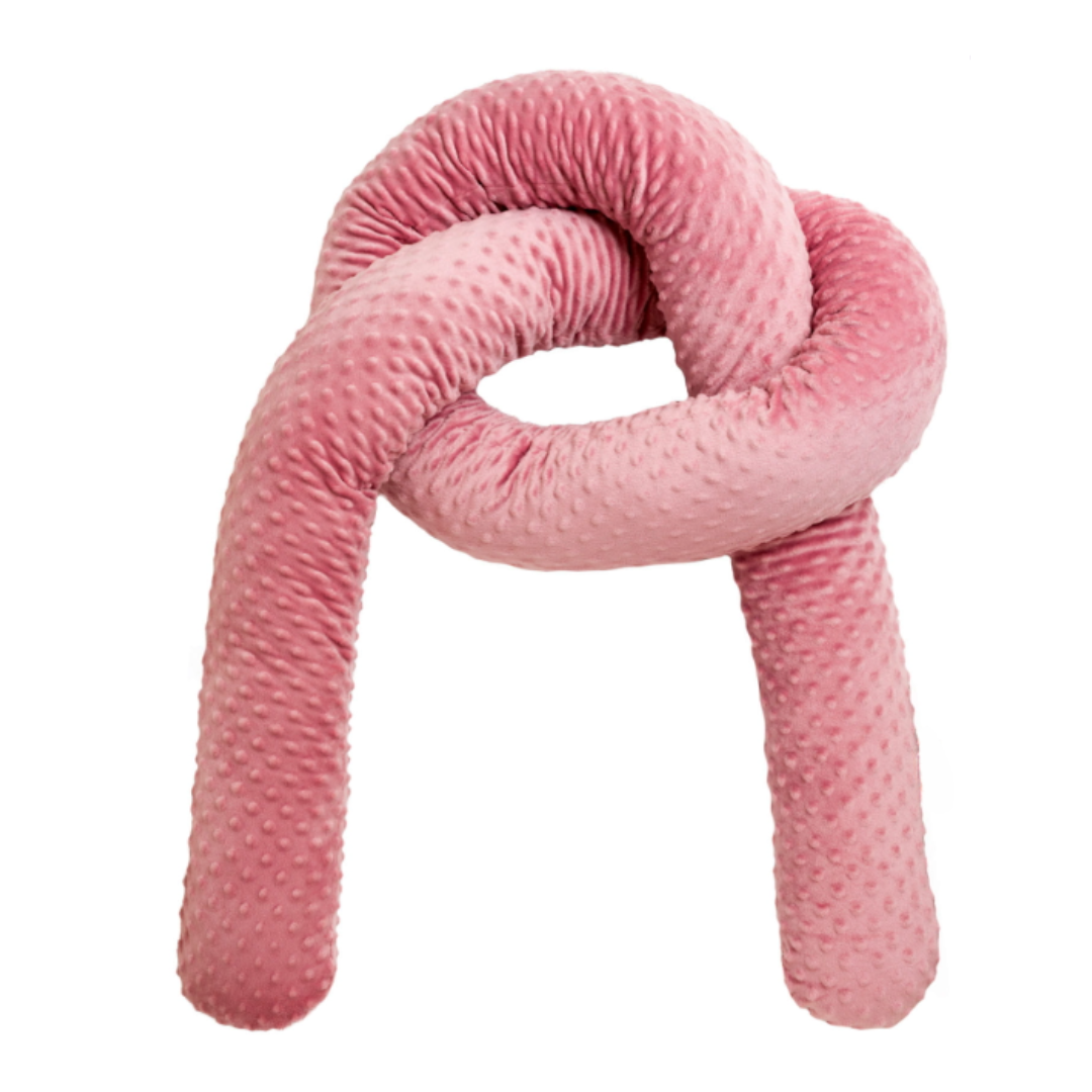 Untitled design - 2024-11-04T103108.834 Κυλινδρικό προστατευτικό κούνιας Minky Old Rose - Image 3