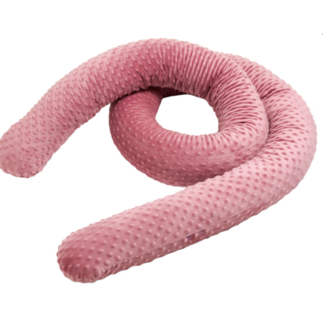 Untitled design - 2024-11-04T103248.839 Κυλινδρικό προστατευτικό κούνιας Minky Old Rose - Image 2