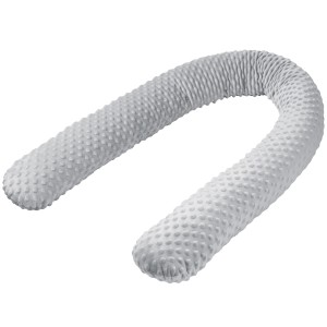 snake_cot_bumpers_180_light_grey_01 Κυλινδρικό προστατευτικό κούνιας Minky Grey - Image 1