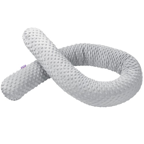 nake_cot_bumpers_180_light_grey_02 Κυλινδρικό προστατευτικό κούνιας Minky Grey - Image 2