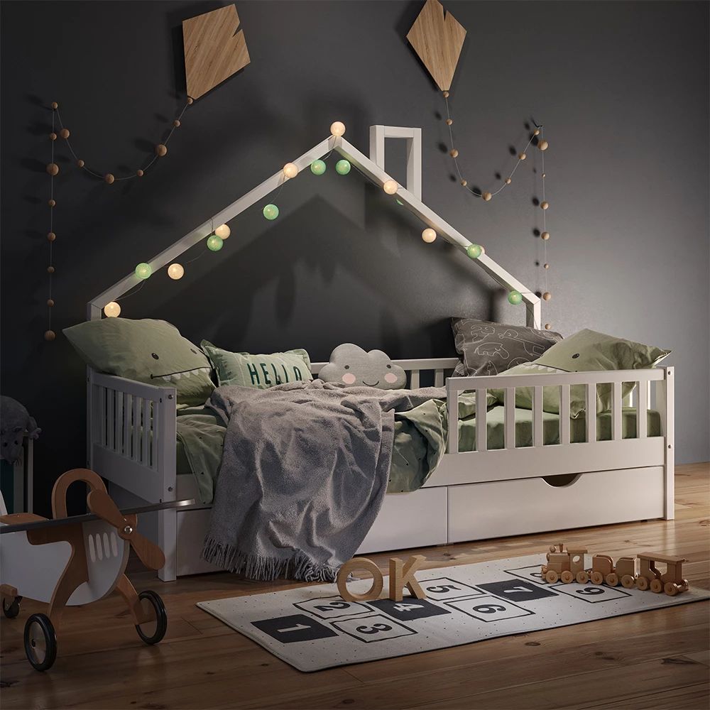 000002439552_1920x1920 Κρεβάτι Marco μασίφ οξιά με αφαιρούμενη σκεπή - Image 1