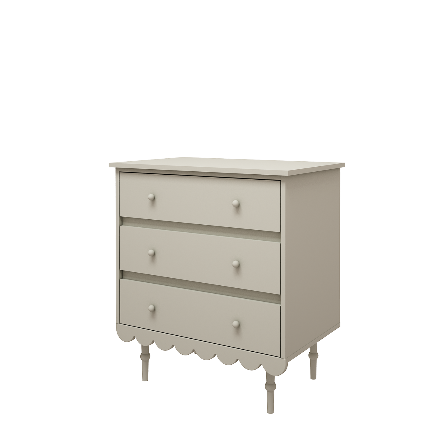 babushka_komoda_3_szuflady_oliwka_pod_katem Βρεφική συρταριέρα Babushka Olive - Image 3