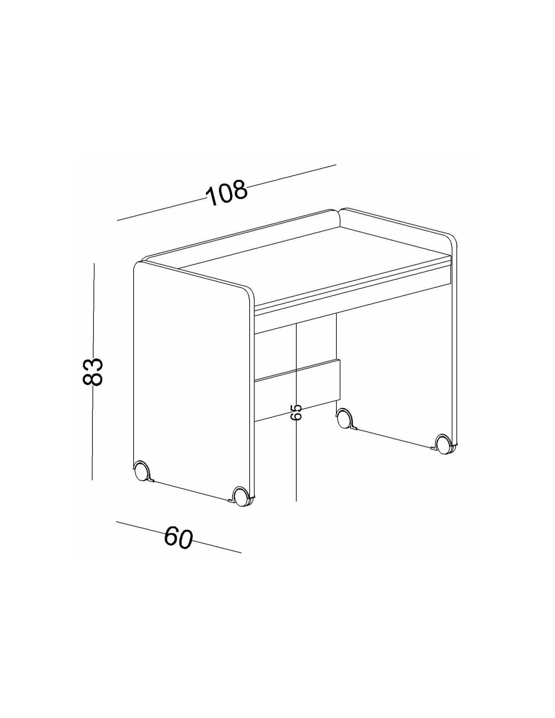 Small-study-desk-joker4 JOKER μικρό γραφείο κουκέτας - Image 4