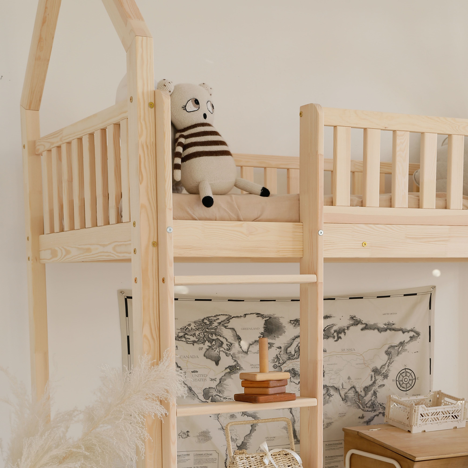 eng_pl_Bianco-Loft-919_2 Υπερυψωμένη κουκέτα Bianco Loft Μασίφ Ξύλο - Image 2