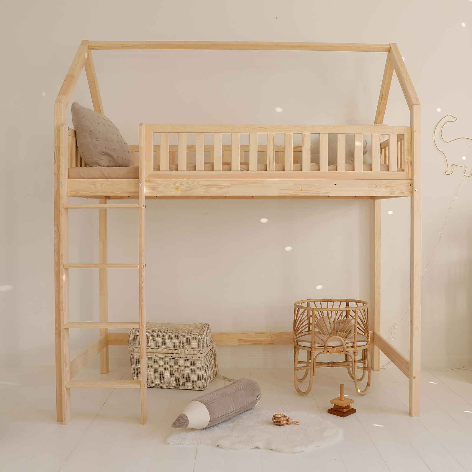 eng_pl_Bianco-Loft-919_3 Υπερυψωμένη κουκέτα Bianco Loft Μασίφ Ξύλο - Image 4