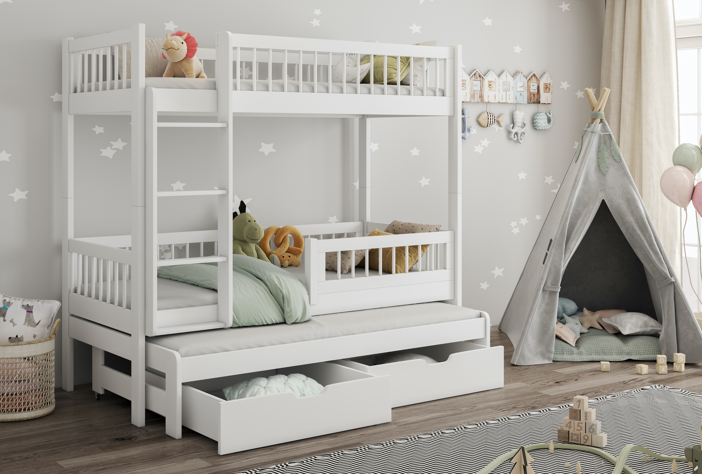 evan-lefko Evan 3 Κουκέτα για 3 παιδιά - Image 4