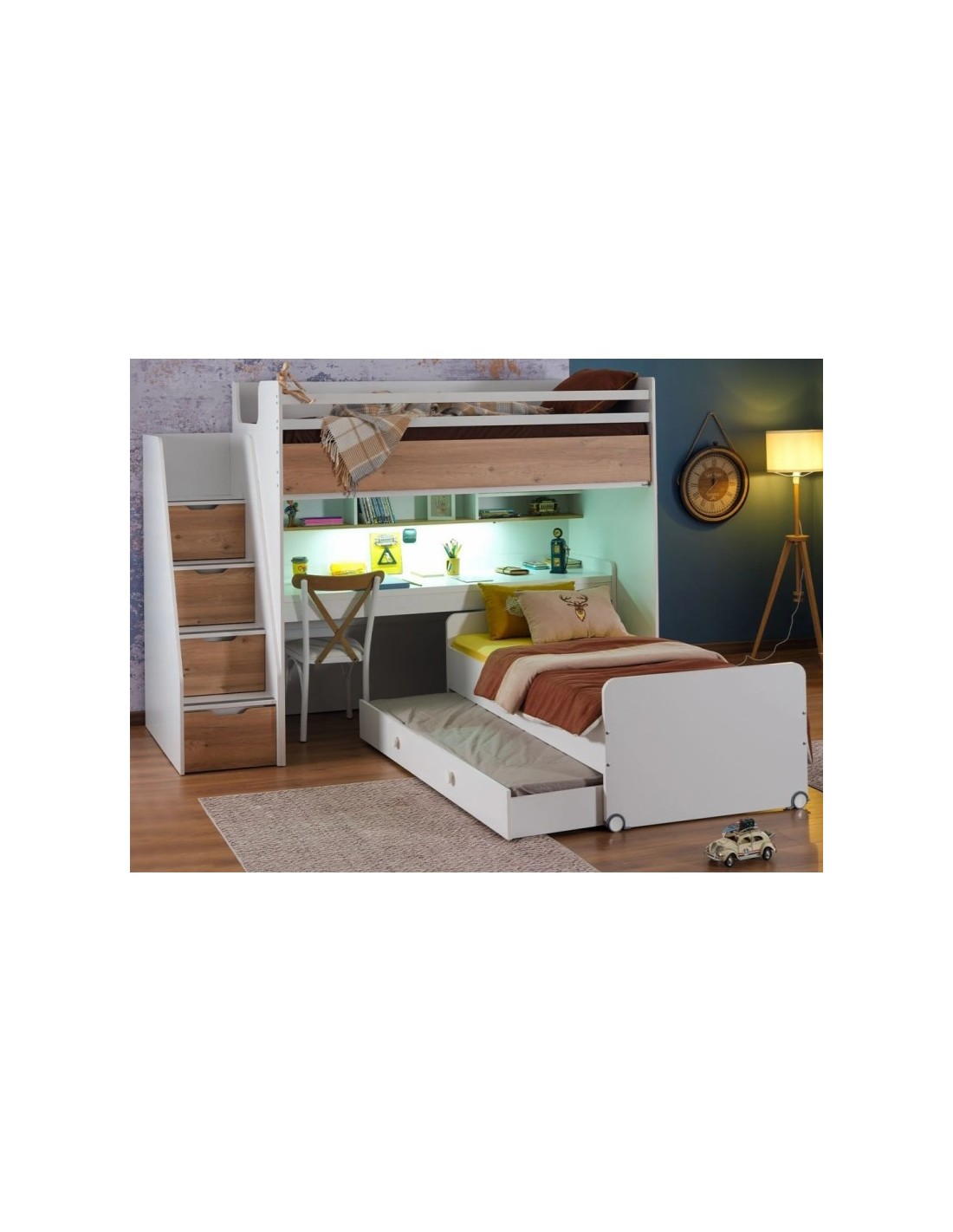 joker-fysiko-5 JOKER παιδική κουκέτα ΛΕΥΚΟ / ΓΚΡΙ για στρώμα 100 X 200 - Image 5